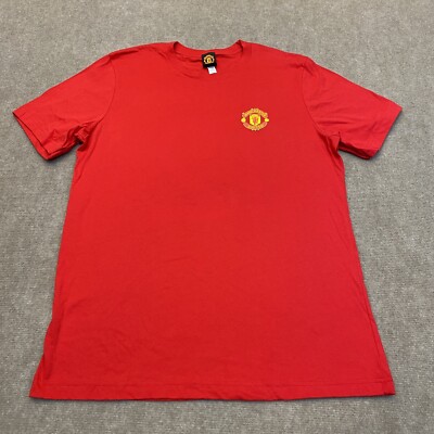 Manchester United Shirt Mens Large Chivas # 12 Soccer Red Chest Crest Logo