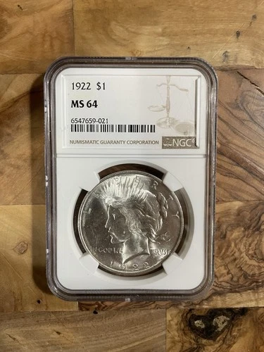 1922 Peace Silver Dollar MS64 NGC $1 Dollar U.S. Collector Coin