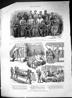 Alte 1887 Lady Dufferin Fund medizinische Hilfe Indien Frauen Ärzte Burmes Di viktorianisch