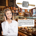 42-Hole Stainless Steel Doughnut Cutter, Replaceable Roller Blade, Doughnut Cutt