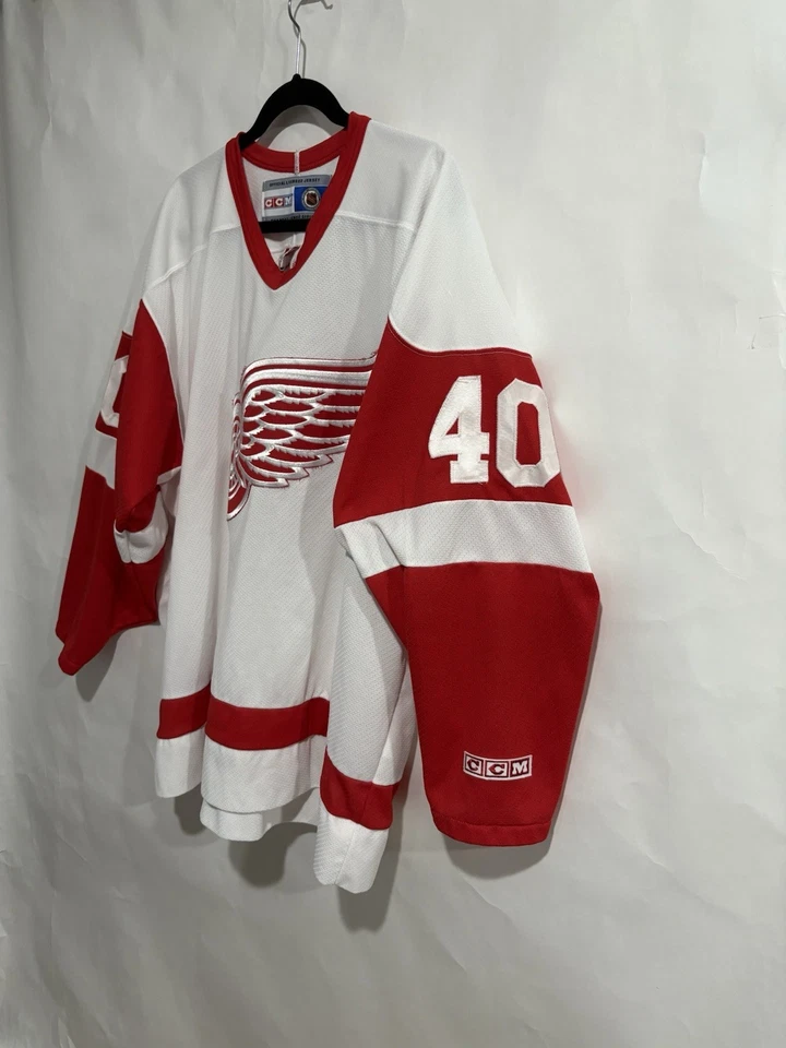Camiseta deportiva vintage Detroit Red Wings Zetterberg 40 CCM Canadá XL para hombre Foto 2 de 4