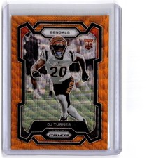 2023 Panini Prizm #319 DJ Turner Orange Wave #/60
