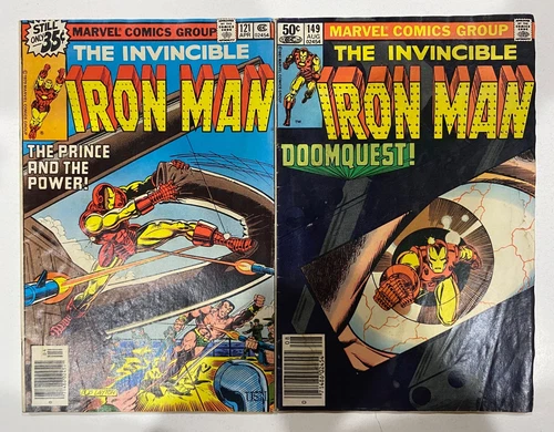 Vintage Iron Man Lot 121, 149 (Marvel Comics) Lower Grade