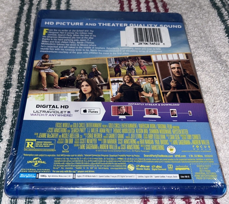 Search Party Bluray 2014 comedy movie TJ Miller Adam Pally