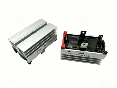 2Pcs QL50A Bridge Rectifier 1200V 50A, AC to DC Single Phase with Heatsink