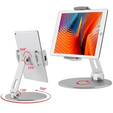 Tablet Stand and Holders with Adjustable Range and Height Aluminum Stand Comp...