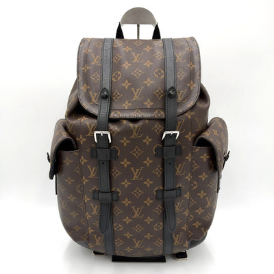 LOUIS VUITTON Christopher MM Monogram Macassar Backpack M43735 Auth Used #RI0240