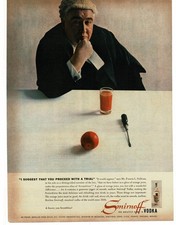 1956 Smirnoff Vodka Frances L. Sullivan British Solicitor Vintage Print Ad