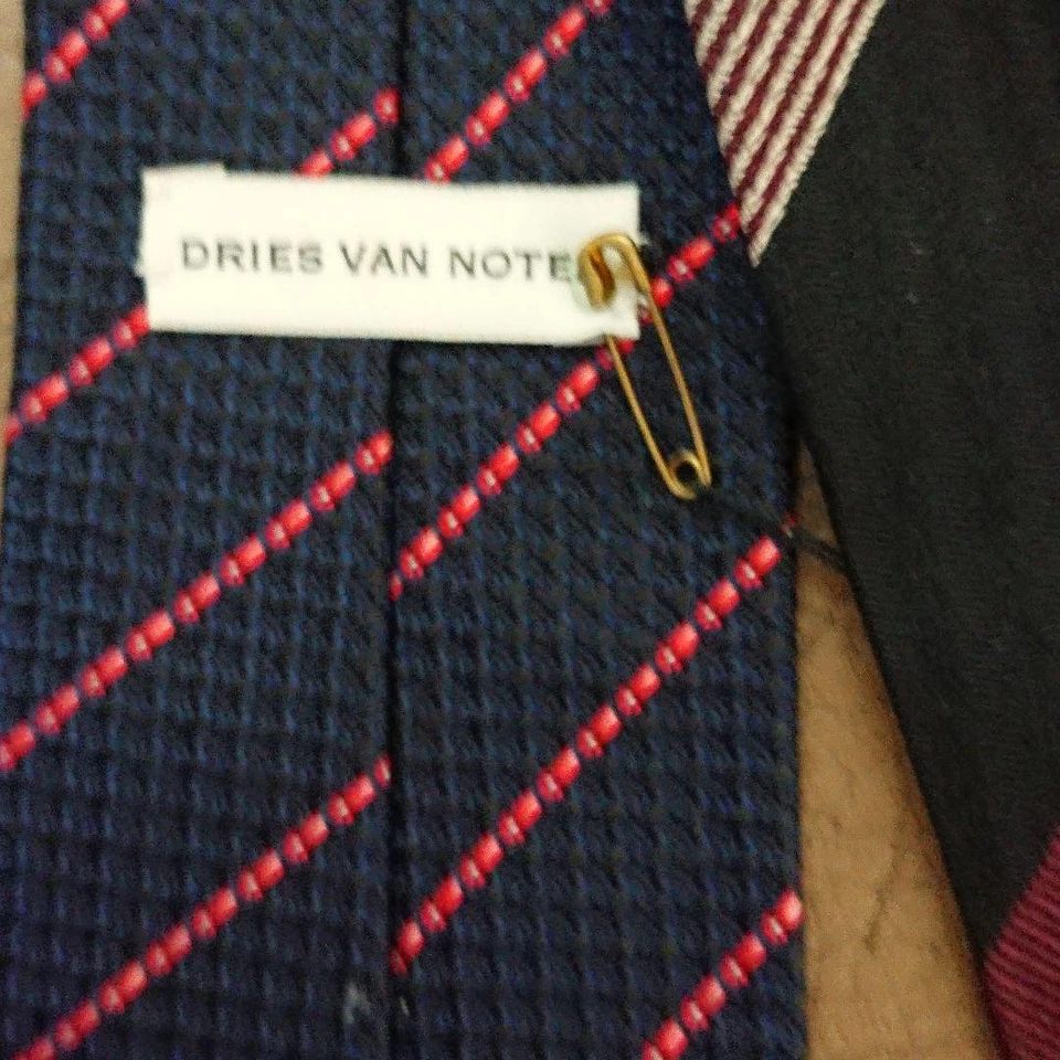 Corbata de lujo DRIES VAN NOTEN para hombre unisex TODA SEDA MULTICOLOR PRECIOSA #9 Foto 4 de 4