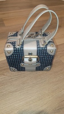 Vintage Marc Jacobs Blake Mini Tweed Buckle Bag Y2K Rare Blue Green Leather