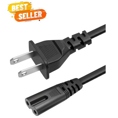 20ft Universal Replacement AC Power Cord 2 Prong Plug Figure 8 C7 Power Cable...