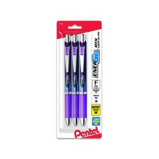 Pentel EnerGel RTX Retractable Liquid Gel Pen 3 Count Pack of 1 , Violet