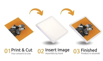 Acrylic Coaster 90mm x 90mm Square Blank Make Your Own Insert/ Photo (6 coaster) - Image 1 of 3