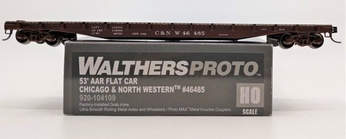 Coche plano Walthers 920-104109 HO Chicago y North Western 53' AAR RTR #46485 NUEVO EN CAJA | Zustand: New