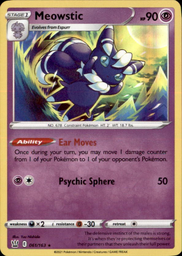 Pokemon Meowstic 61/163 Battle Styles Holo
