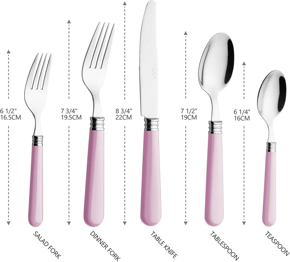 Set Di Posate, Posate Colorate in Acciaio Inossidabile, Set Di Posate Da Tavola, - Immagine 2 di 4