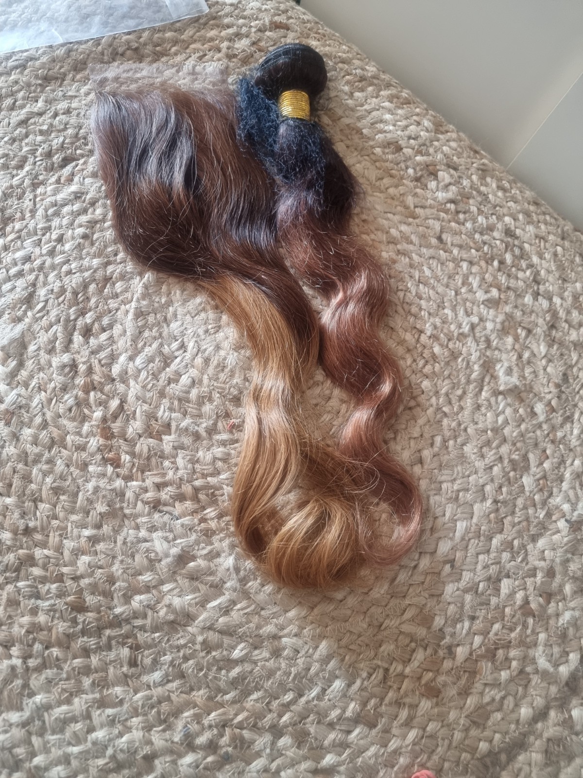 12A 20+20INCHES 4X4 CLOSURE BUNLDES 150g BRAZILIAN HAIR BODY WAVE 4#/33# OMBRE