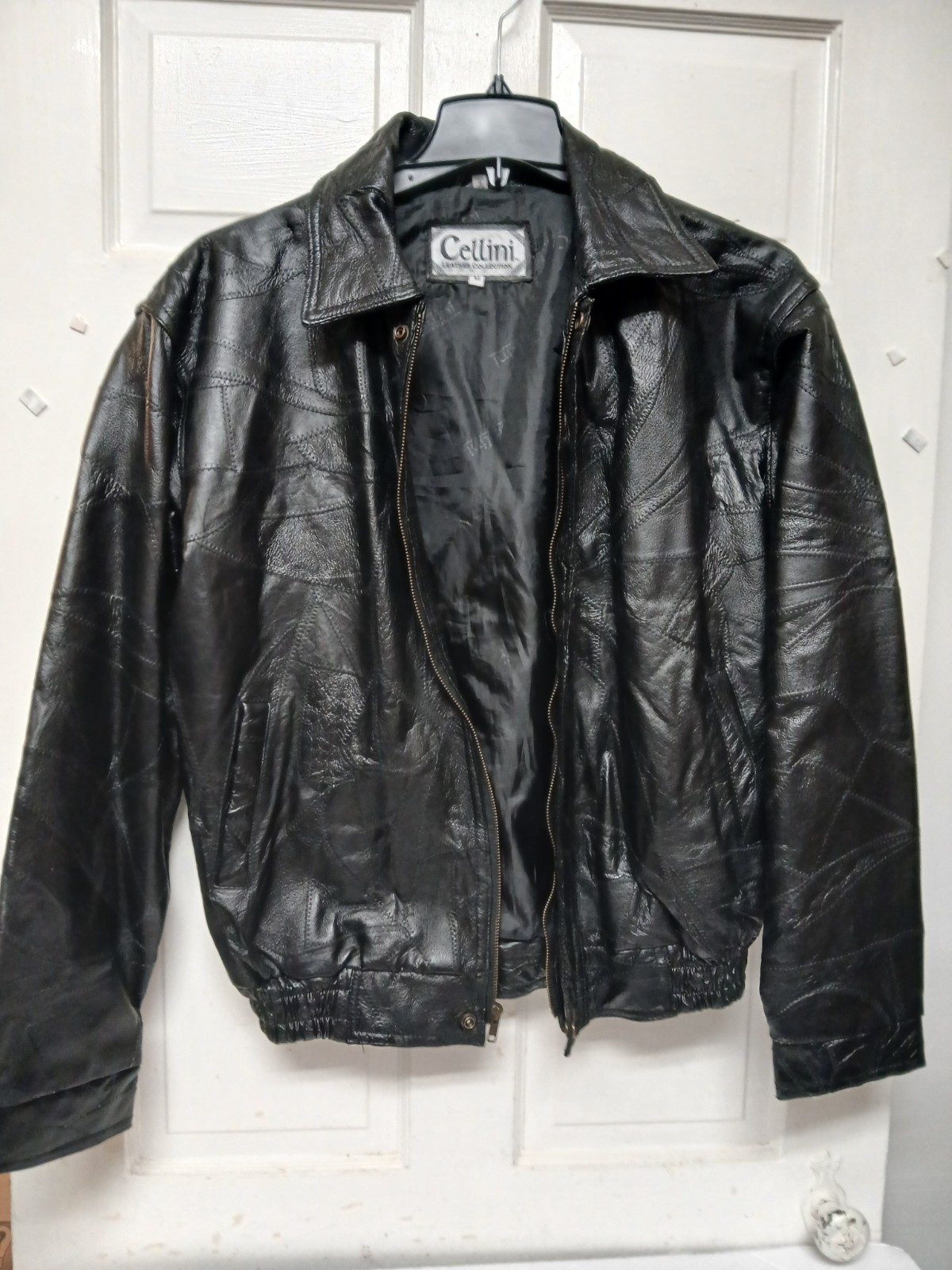 Cellini Leather Collection Patchwork Long Sleeve … - image 3