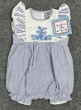 Cotton Kids Baby Jumper 18 Months Vintage Blue Bird One Piece