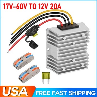 DC 48V 36V to DC 12V 20A 240W Converter Step Down Voltage Regulator Waterproof