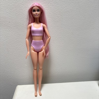 Barbie Cutie Reveal Skipper Head Articulated HKR04 Pink Hair Swimsuit Doll 2023