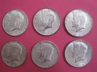 1964 Kennedy Half Dollar 90% Silver - Lot of 6