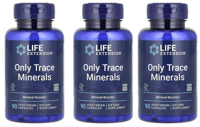 Life Extension Only Trace Minerals 3X90Caps Chromium/Glycinate/Vanadyl/Manganese