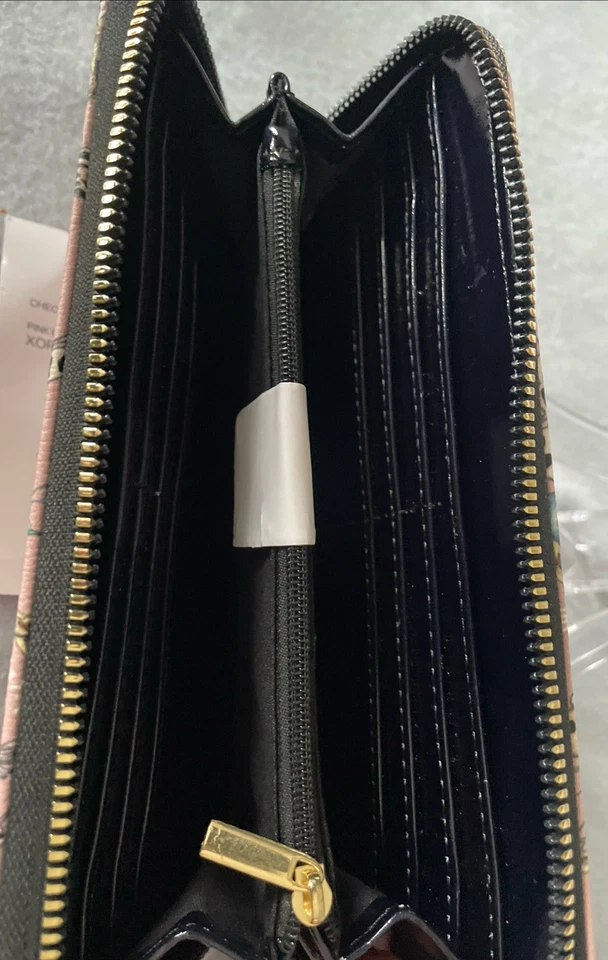 Cartera Betsey Johnson Rosa XORING Floral Cremallera Alrededor - ¡Nueva! Foto 3 de 4