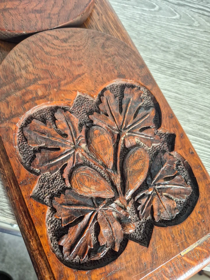 Antique Early 20th Century Oak Collapsible Travelling Book Stand, Reading Shelf - Image 3 of 4