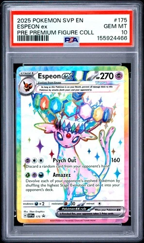 155924466 Espeon ex 2025 Pokemon SV Prismatic Evolutions Promo #175 PSA 10