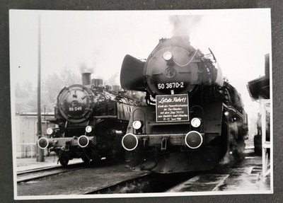Dampflok 50 3670-2  Letzte Fahrt!, Original Foto Vintage
