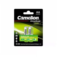 2 Camelion Aa Rechargeable Batteries Always Ready Hr6 2500Mah 2Bl Nimh Green
