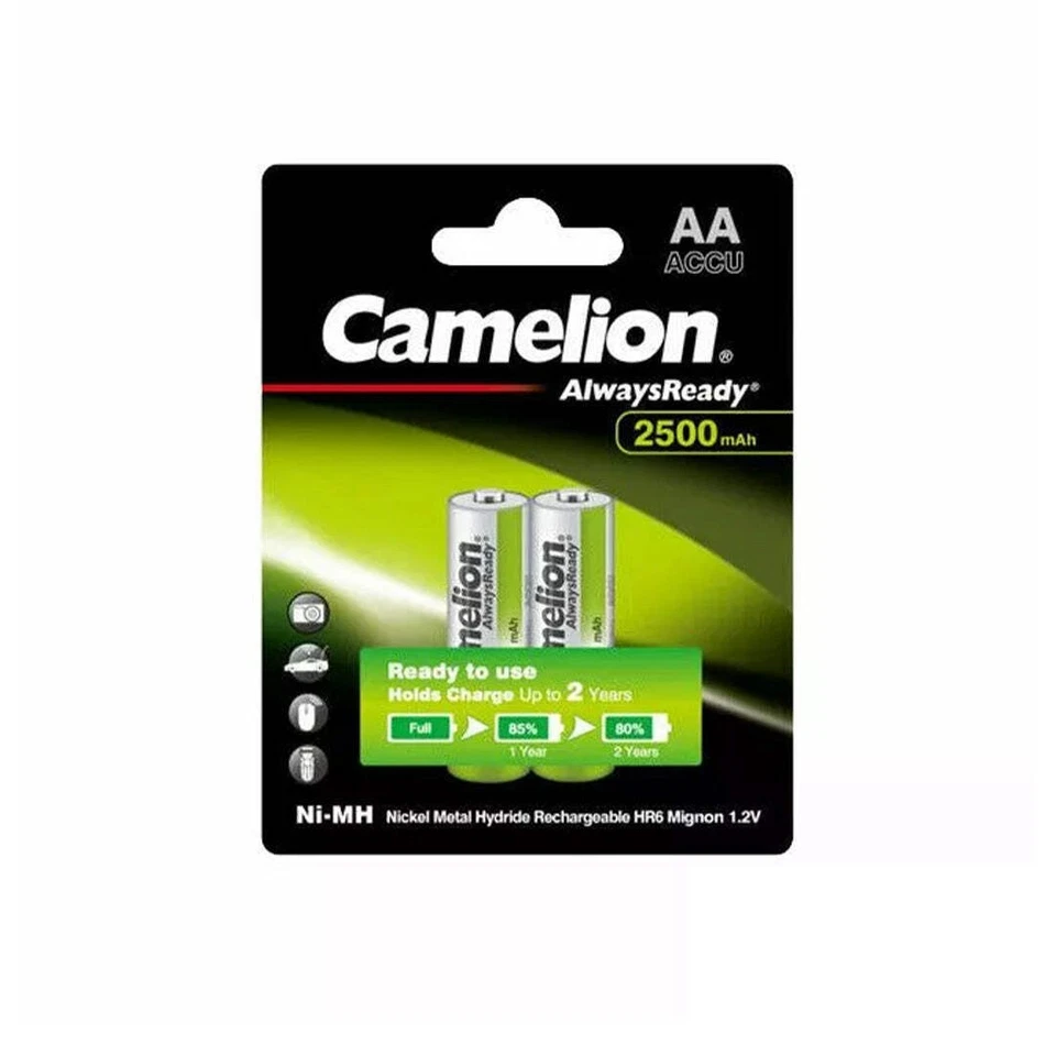 2x CAMELION AlwaysReady Pile AA HR6 NiMH 2500mAh 1,2V - Photo 1/1