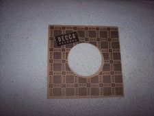 EARLY BROWN DECCA RECORDS 7 INCH 45 RPM ORIGINAL SLEEVE ONLY NO SPLITS 7