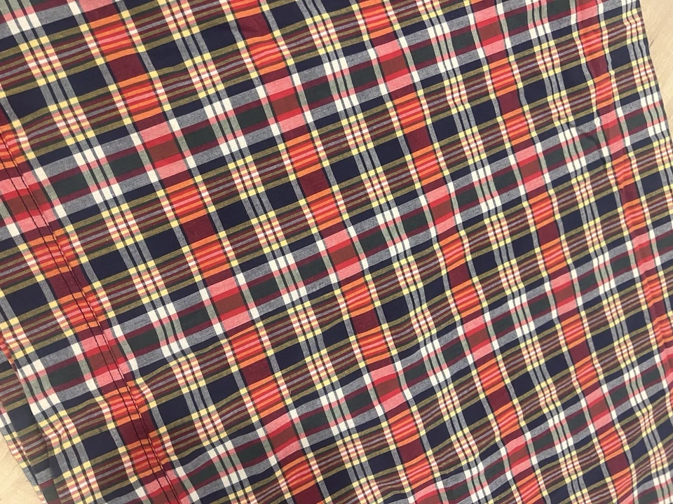 Ralph Lauren Vintage Kennebunkport Madras 2 Piezas Doble Sábana Plana y Falda Cama Foto 4 de 4