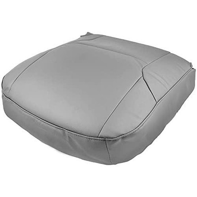A-Premium Med Gray Leather Car Seat Cover Protector for Front Left Seat Bottoms