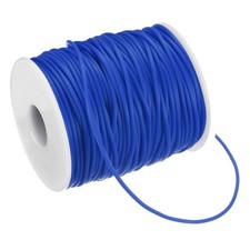 54.7 Yards 2mm Hollow Pipe Tubing Rubber Cord with 1.2mm Hole, Sapphire Blue