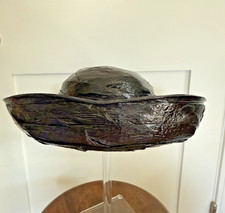 Vintage Hat Vincent De Koven Black Straw Original Store Box Excellent Condition