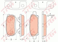 Bremsbelagsatz Scheibenbremse TRW GDB4143 FüR Jeep JS Patriot Sebring MK49 MK74