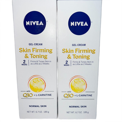 2x Nivea Skin Firming Toning Gel-Cream Q10 L-Carnitine 6.7oz Anti-Aging