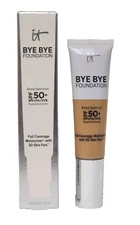 IT BYE BYE FOUNDATION SPF 50+ FULL COVERAGE MOISTURIZER 1 oz RICH 3D SKIN FLEX