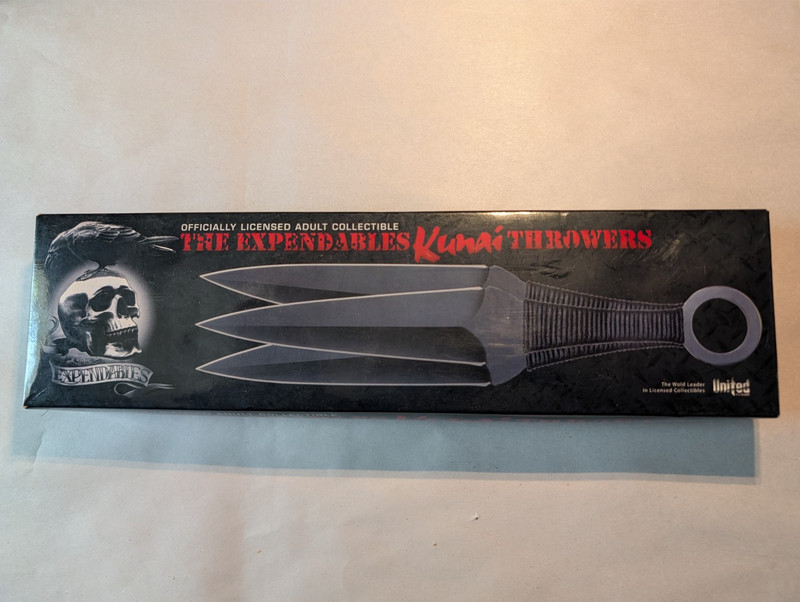 Expendables Large 12" Professional Tactical Black 3pc Throwing knife Set UC2772