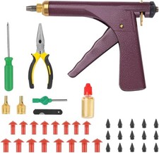 Tubeless Tire Gun Puncture Repair Kit With Mushroom Plug Gun Puncture Kit Red Tubeless Tire Gun Puncture Repair Kit With Mushroom Plug Gun Puncture Kit Red