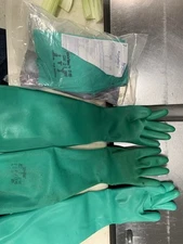 Lot 5pc Ansell AlphaTec Solvex 37-185 Chemical Resistant Gloves: Size 7 Small