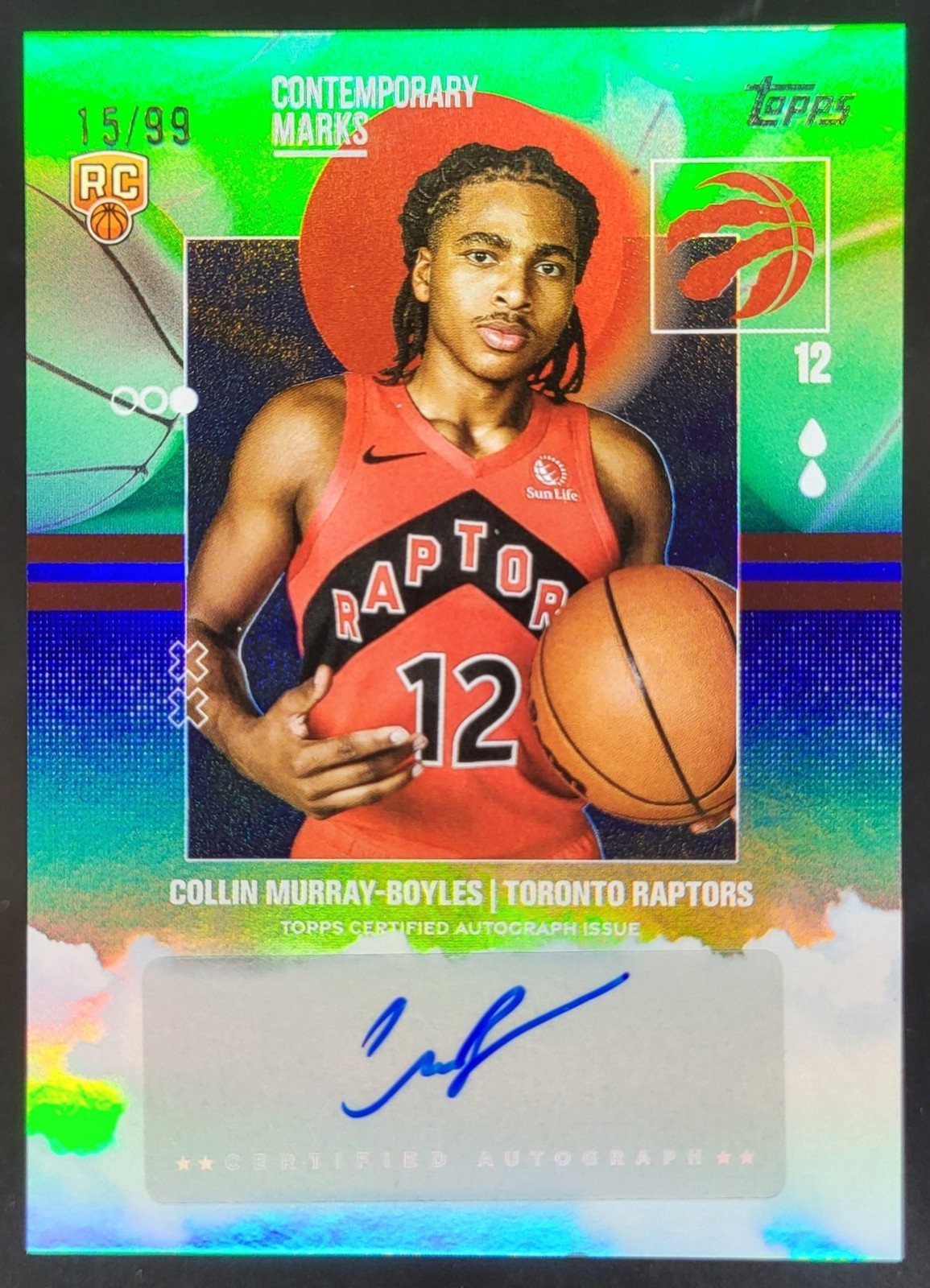 2025-26 Topps Collin Murray-Boyles Contemporary Marks Green /99 RC Auto BW10