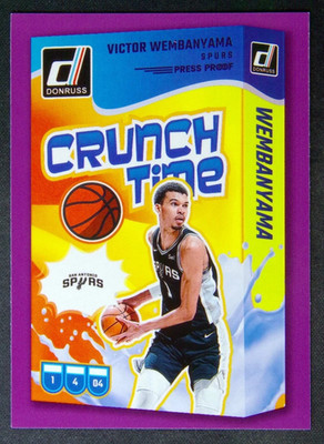 2024-25 Panini Donruss Victor Wembanyama #2 Crunch Time Press Proof Purple