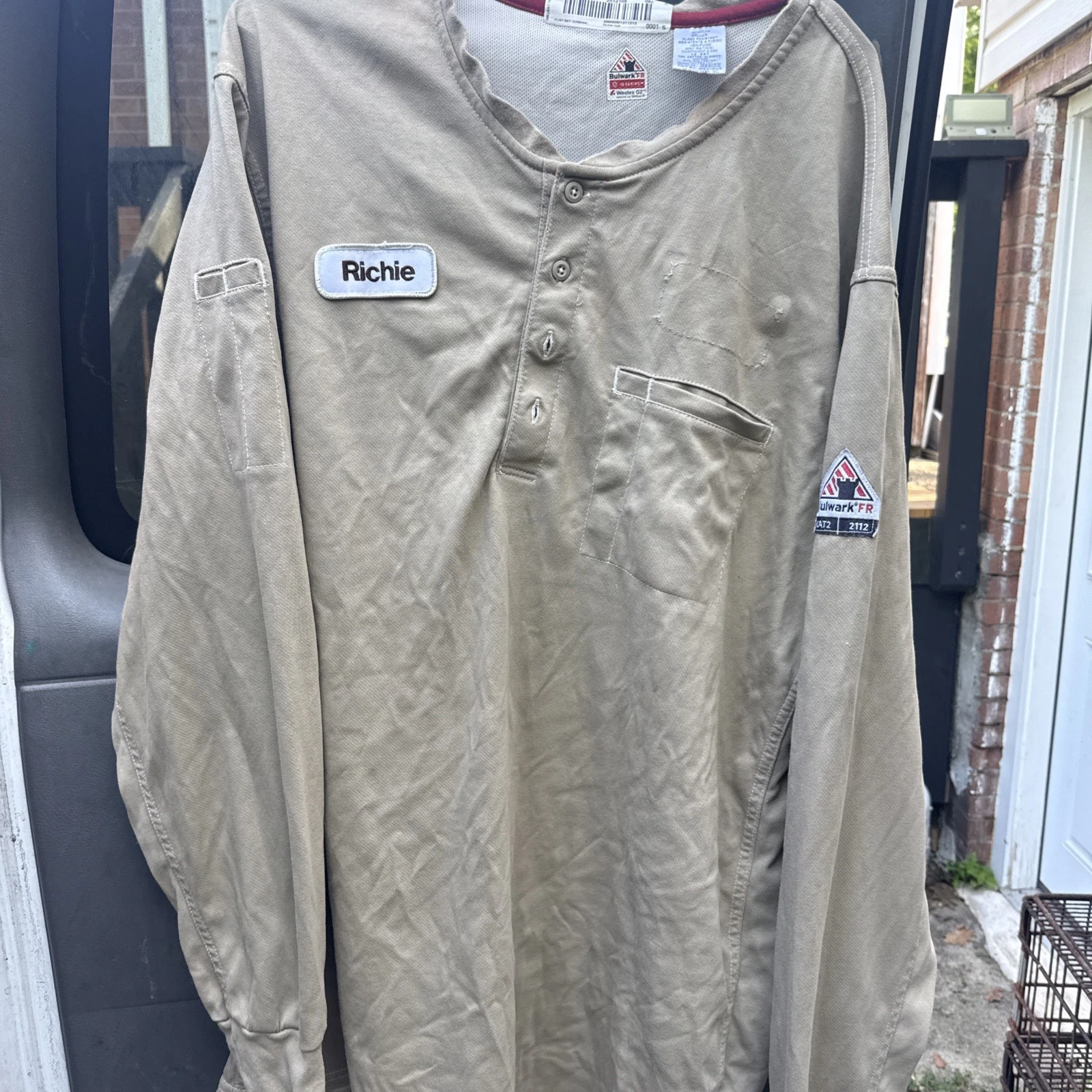 Bulwark FR Shirt Mens 2XL Beige CAT 2 Flame Resistant 2112 Rated Work Henley USA
Opens in a new wind