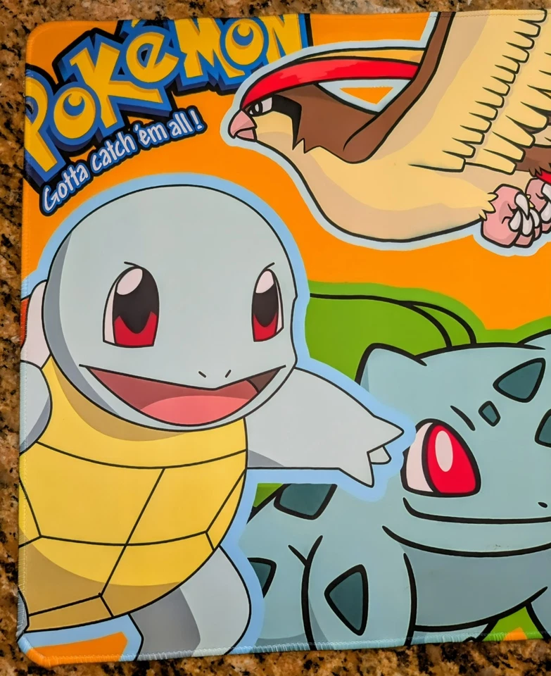 Classic Pokemon Mouse Pad - Bulbasaur Desk Mat - Squirtle Desk Mat 24x14 New - Image 4 of 4