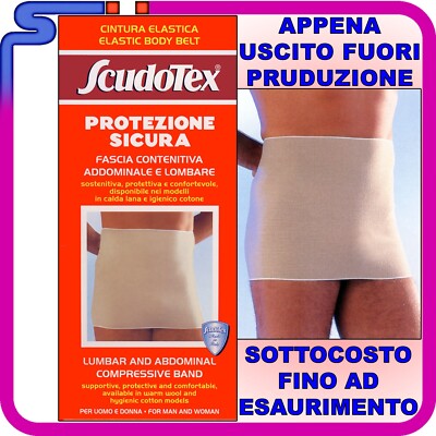 PANCERA CINTURA SCUDOTEX BICOLOR LANA ADDOMINALE E LOMBARE UNISEX