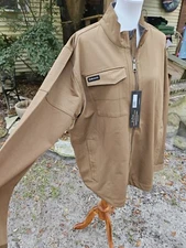 DRI-DUCK Waterproof Jacket Hunting Field Rain Khaki Brown ACE Stand-Up Collar 2X